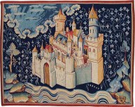 A Panel showing the New Jerusalem from the "Apocalypse Tapestry" (late 14th century) by Nicolas Bataille