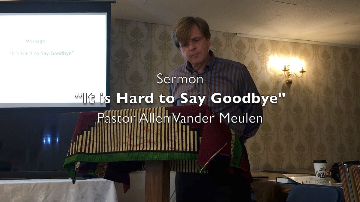 Sermon: It is Hard to Say&nbsp;Goodbye